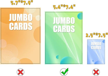 Jumbo Card Binder for PKM– WITHYU PU Leather Ringless Card Collection Binder with 60 Pockets, 5.4'' x 7.4''Card Holders Storage Album for Game Card (Carbon Black)