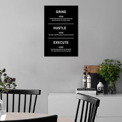 Motivational Canvas Wall Decor for Office Inspirational Entrepreneur Quote Picture Painting Positive Affirmations Wall Art Poster Print for Living Room Bedroom Artwork Ready To Hang [12''W x 18''H]