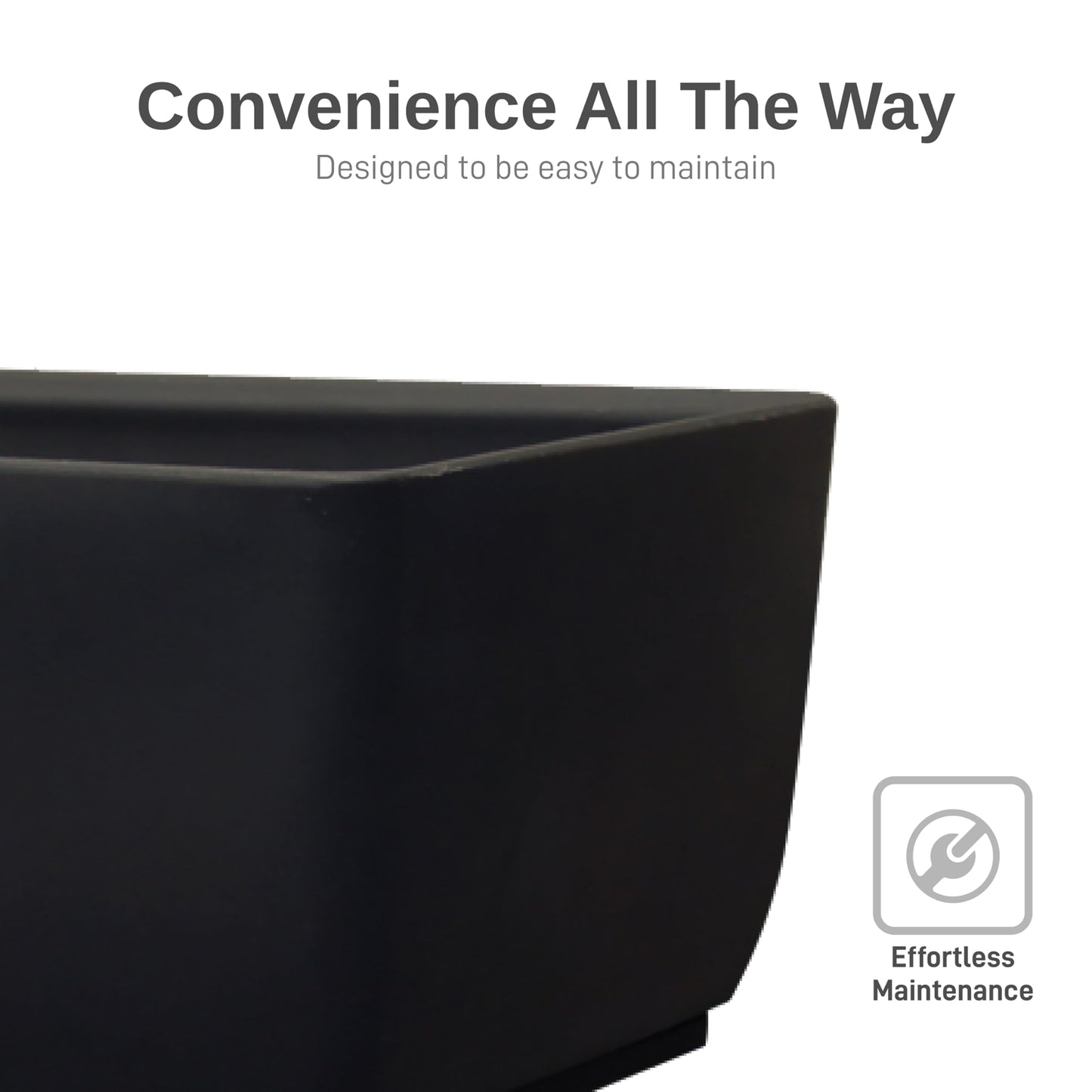 RTS Home Accents 36" x 15" Rectangular Garden Planter with Wrought Iron Stand for Indoor or Outdoor Gardening, Black - Durable, Stylish, and Weather-Resistant Planter for Modern Garden Spaces