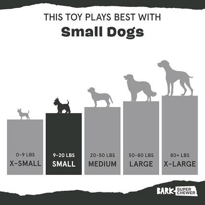 Barkbox Super Chewer Tough Dog Chew Toys for Aggressive Chewers, Plush 2 Toys in 1 (Potato - Small)