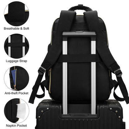 YAMTION Laptop Backpack for Women Bookbag School Backpack with Charger,Aesthetic Computer Backpacks for High School Teen Girls Office College Students Nursing Work,Mochila Mujer,Beige