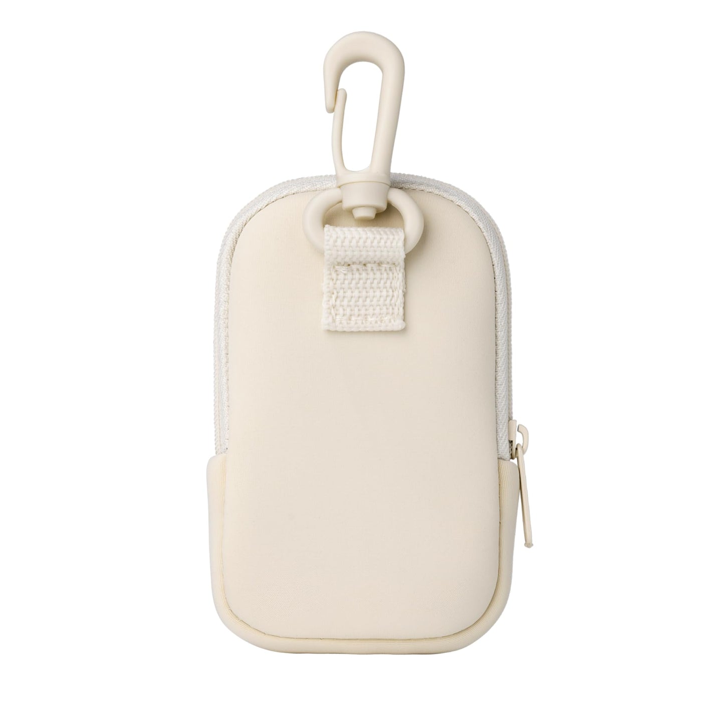 Touchland Touchette Zippered Pouch with Snap Hook – Attachable Bag Accessory Compatible with 1 FL OZ Hand Sanitizer – Ivory