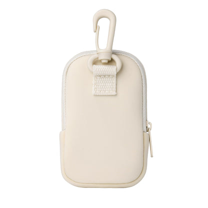 Touchland Touchette Zippered Pouch with Snap Hook – Attachable Bag Accessory Compatible with 1 FL OZ Hand Sanitizer – Ivory