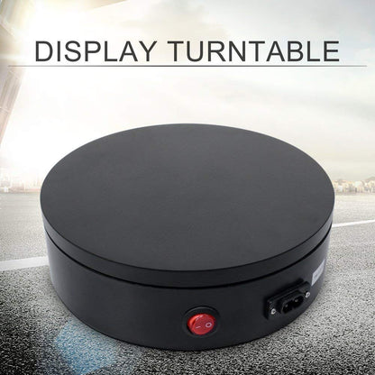 Motorized Photography Turntable, Automatic Revolving Platform Perfect for 360 Degree Images,Professional for Shop Display Stand,Product Display or Cake Display,55lb Load Dia 7.8inch- Black