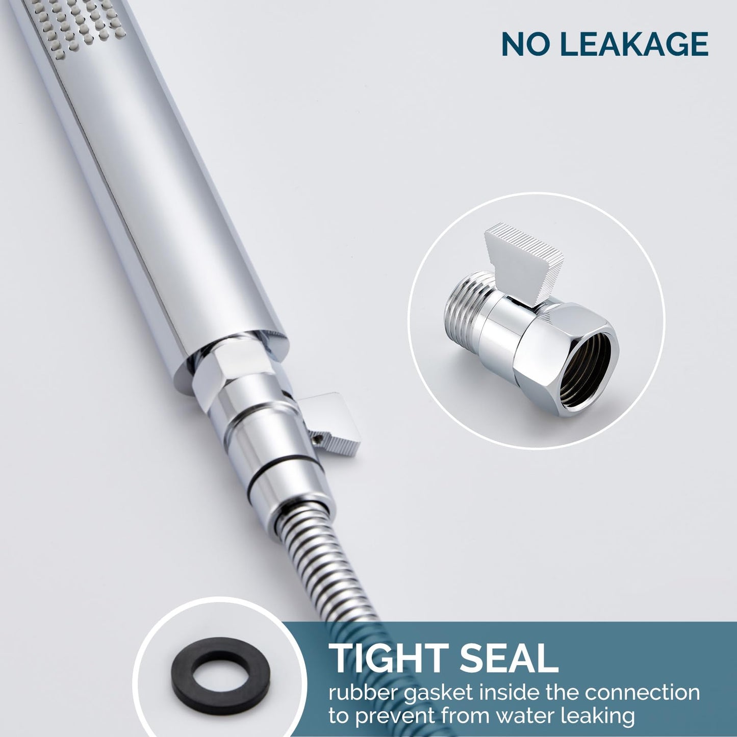 Angle Simple Shower Flow Water Valve, Brass Shut Off Valve for Hand Shower, RV Hose Flow Restrictor, Chrome