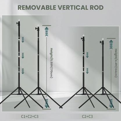 10x7 ft Backdrop Stand, Maxztill Adjustable Photo Studio Background Stand Support Kit, Banner Stand for Parties Wedding Photography Decoration with Carrying Bag