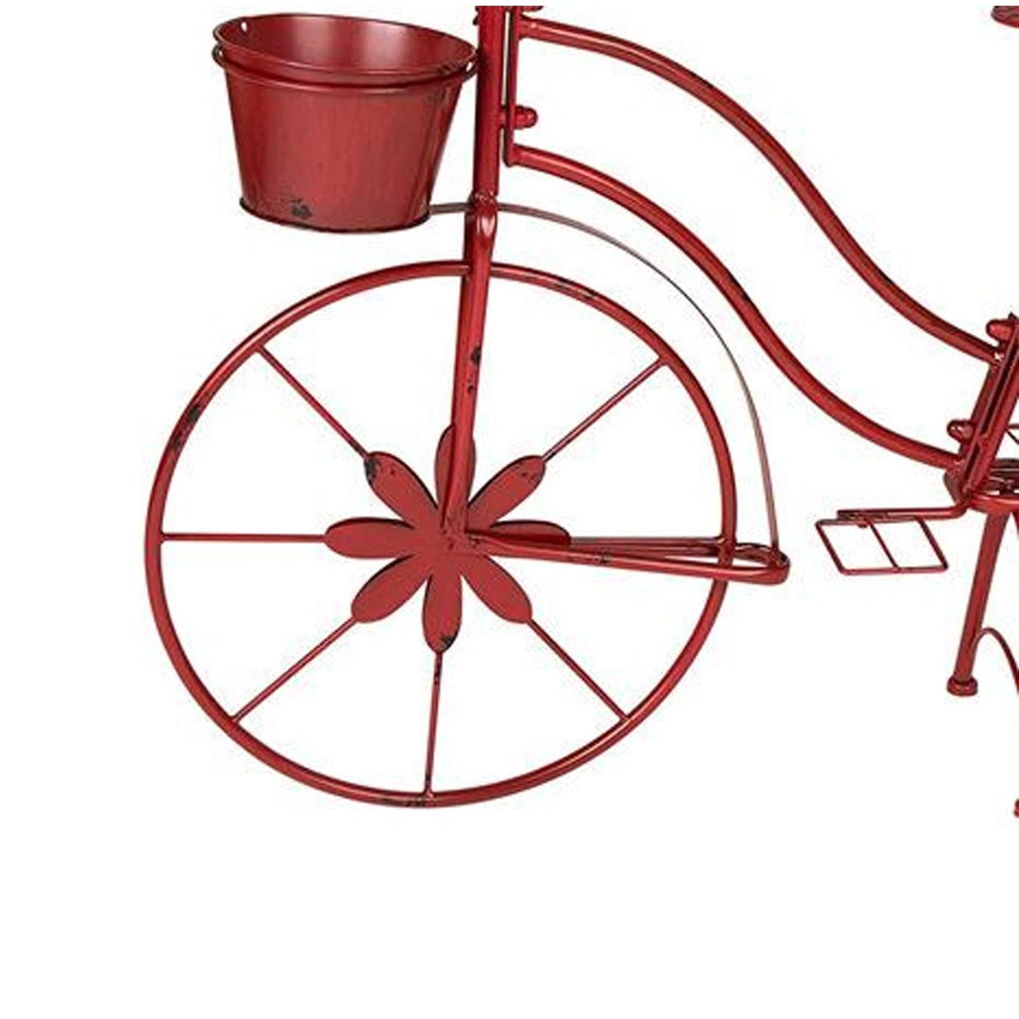 JYXYXSCP 36.61inchL Metal Bicycle Plant Stand,Hand Painted Standing,Planter Flower Holder Indoor Outdoor Home Garden,for Outdoor Decoration