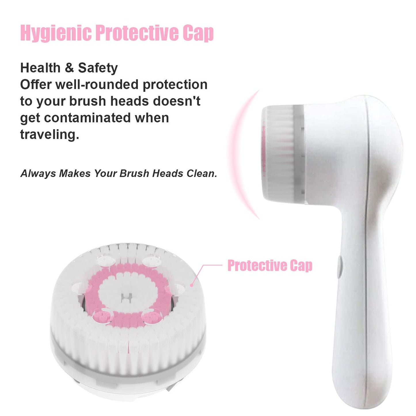 Brushmo Facial Brush Head Replacements Compatible with Clarisonic Mia 1, Mia 2, Mia Fit, Alpha Fit, Smart Profile Uplift and Alpha Fit, Deep Pore Facial 4 Pack (Deep Pore)