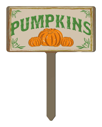ThisWear Farming Vegetable Garden Sign Pumpkins 1-Pack Rectangle Garden Sign