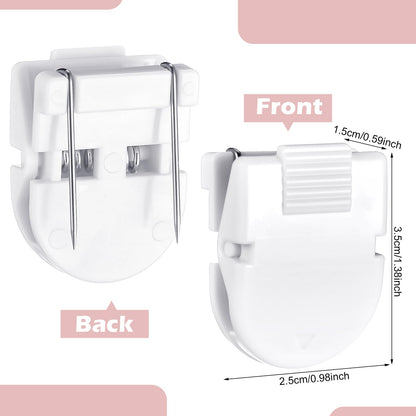 Feifeiya 15 Pcs Cubicle Clips Fabric Panel Cubicle Accessories Fabric Partition Panel Wall Clip Office Photos Wall for Notes Memos Standard Size, 40-Sheet Capacity (White)