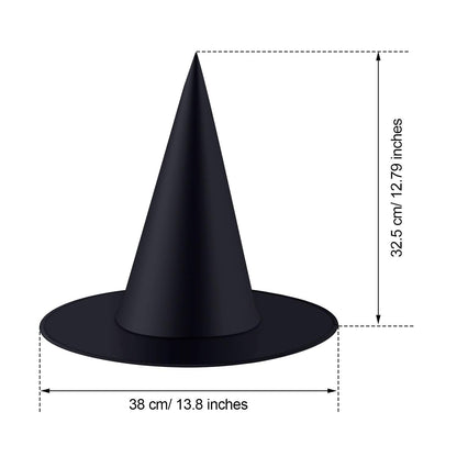 Gejoy 10 Pieces Halloween Decorations Witch Hat Hanging Witch Hat with 246 Feet Hanging Rope Accessory for Halloween Party Multi