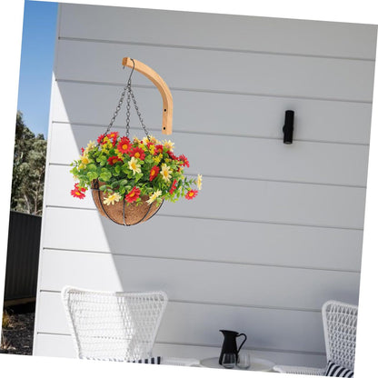 Abaodam 2pcs Wooden Wall Hooks for Plant Hangers Indoor Outdoor Decorative Plant Hooks Strong Load-Bearing Capacity for Garden Patio Home