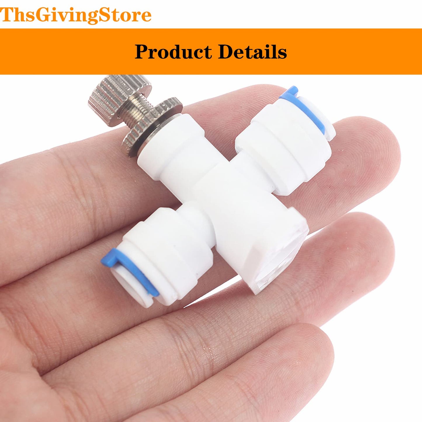 1PCS RO Water Flow Control Valve, Reverse Osmosis 1/4" OD Regulator Waterflow Control Valve Connector Fitting, Water Flow Adjust Valve, Water Speed Controller