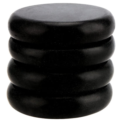 SOUJAP 16 Pack 3.15 Inch Basalt Massage Stones, Large Massage Hot Round Stones, Black Essential Basalt Rocks for Relaxation, Home Spa