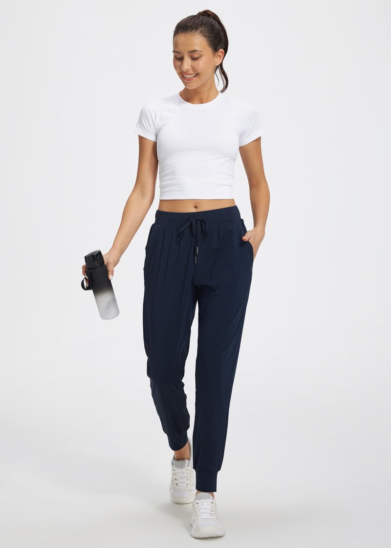 Libin Joggers for Women Petite/Regular/Tall Dance Sweatpants Athletic Workout Tapered Lounge Casual Teacher Pants for Running Yoga Cloths, Navy XL