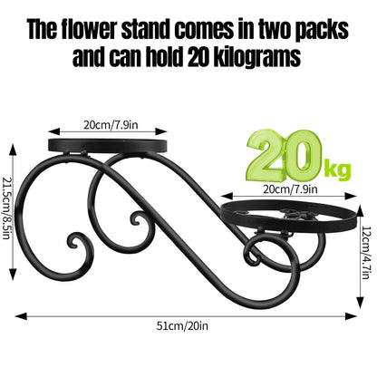 HLC Metal Plant Stand Flower Pot Holder Indoor Outdoor Plant Display Shelf Rack for Garden