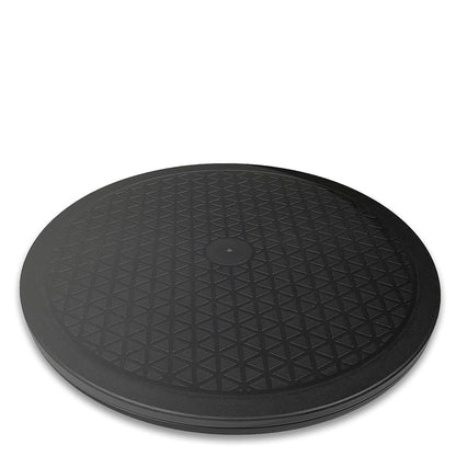 VOLCANOES CLUB Lazy Susan Turntable Organizer - 12 Inch Heavy Duty Rotating Swivel Stand with Steel Ball Bearings for Spice Cabinets, Flat Panel Monitor, TV, Painting, Display, Potted Plants (Black)