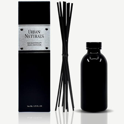 Urban Naturals Lavender Fields Oil Essential Oil Reed Diffuser Set with Real Lavender Stems! French Blossoms, Geranium & Clary Sage | #1 Gift Idea for Aromatherapy & Stress Relief | Vegan | USA Made