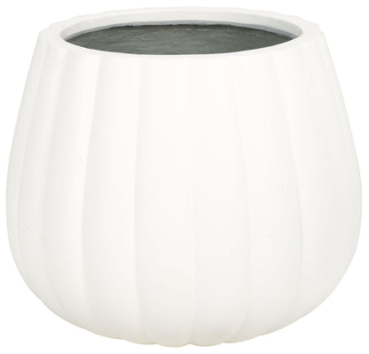 SAFAVIEH Outdoor Patio Furniture Kaston White Concrete Ficonstone Planter Pot (Fully Assembled)