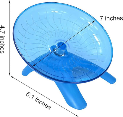 Wontee Hamster Water Bottle Water Dispenser Hamster Silent Exercise Running Wheel for Dwarf Hamsters Gerbil Mice (Blue, 80ML)