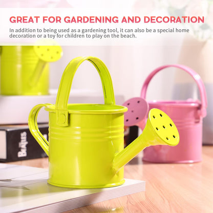 Healeved 5Pcs Iron Kids Watering Cans Chic Small Water Can Watering Bucket Kids Watering Tin Can for Garden Beach Water Bucket for Kids