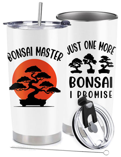 BSHELLOE Bonsai Gardening Gifts - Stainless Steel Vacuum Insulated Tumbler 20 Oz
