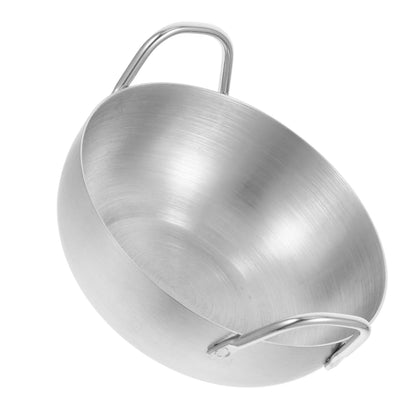 MUCKLILY 304 Stainless Steel Dipping Sauce Dish Handle Small Round Sauce Bowl for Condiments Flavor Dish for Home Kitchen and Restaurant Use Single Unit