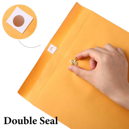 Ctosree 300 Pcs Manilla Envelopes Clasp Envelopes Bulk Brown Kraft Catalog Letter with Clasp Closure and Gummed Seal 28lb Heavyweight Paper (9 x 12 Inch)