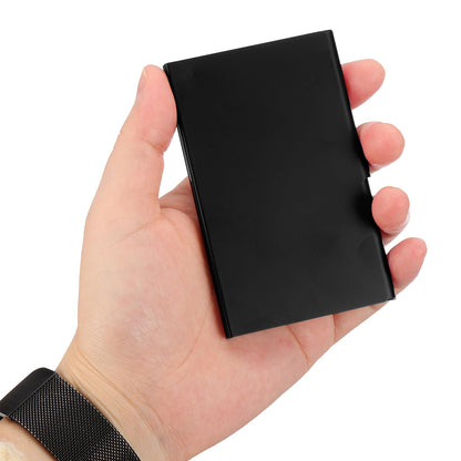 PATIKIL Business Card Holder, 10Pcs Aluminum Metal Card Case Professional Pocket Card Holder for Name Card Credit Card, Black