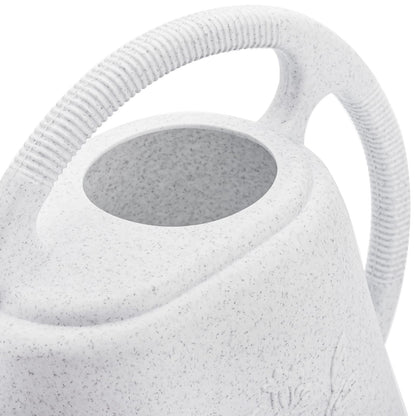 Fasmov 1-Gallon Plastic Watering Can with Comfortable Handle, Garden Watering Cans Long Spout for Indoor Outdoor Watering Plants (Gray White)