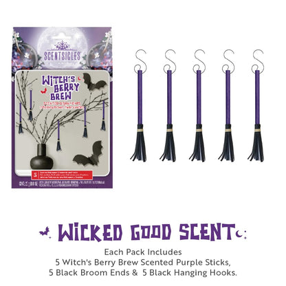 Scentsicles Scented Halloween Brooms-Pumpkin n Cider & Witches Berry Brew