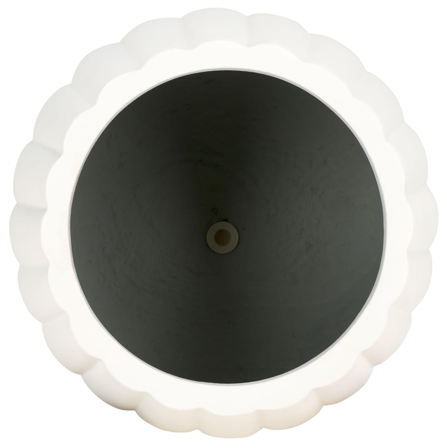 SAFAVIEH Outdoor Patio Furniture Kaston White Concrete Ficonstone Planter Pot (Fully Assembled)
