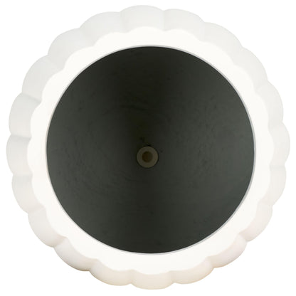 SAFAVIEH Outdoor Patio Furniture Kaston White Concrete Ficonstone Planter Pot (Fully Assembled)