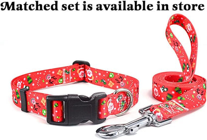 Mihqy Christmas Dog Collar - Premium Adjustable Dog Collar for Small Medium Large Dogs (Christmas,XS)