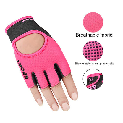 Biking Gloves Kids Boys Girls Cycling Exercise Half Finger Fingerless Gloves Child Motor Bike Riding Anti-Slip Weight Lifting Bikes Workout Climbing Bicycle Glove Gym Skate Glove