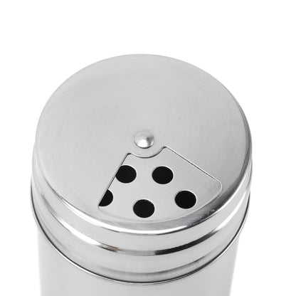 OEBUAFI 2 Piece Seasoning Shakers, 304 Stainless Steel Salt and Peppers Shakers with Mesh Sieve for Salt Peppers Sugar, Seasoning Dispenser Container with Adjustable Pour Holes (Type 3)