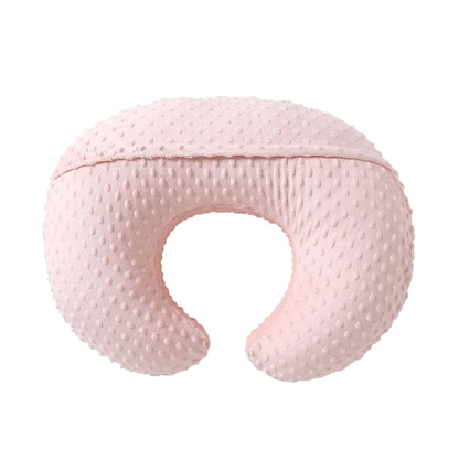 QUENESS Nursing Pillow Cover Breastfeeding Pillow Cases Plush Dot Slipcover (LightPink)