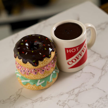 Pacific Giftware Morning Brew and Donut Shop Salt and Pepper Shakers