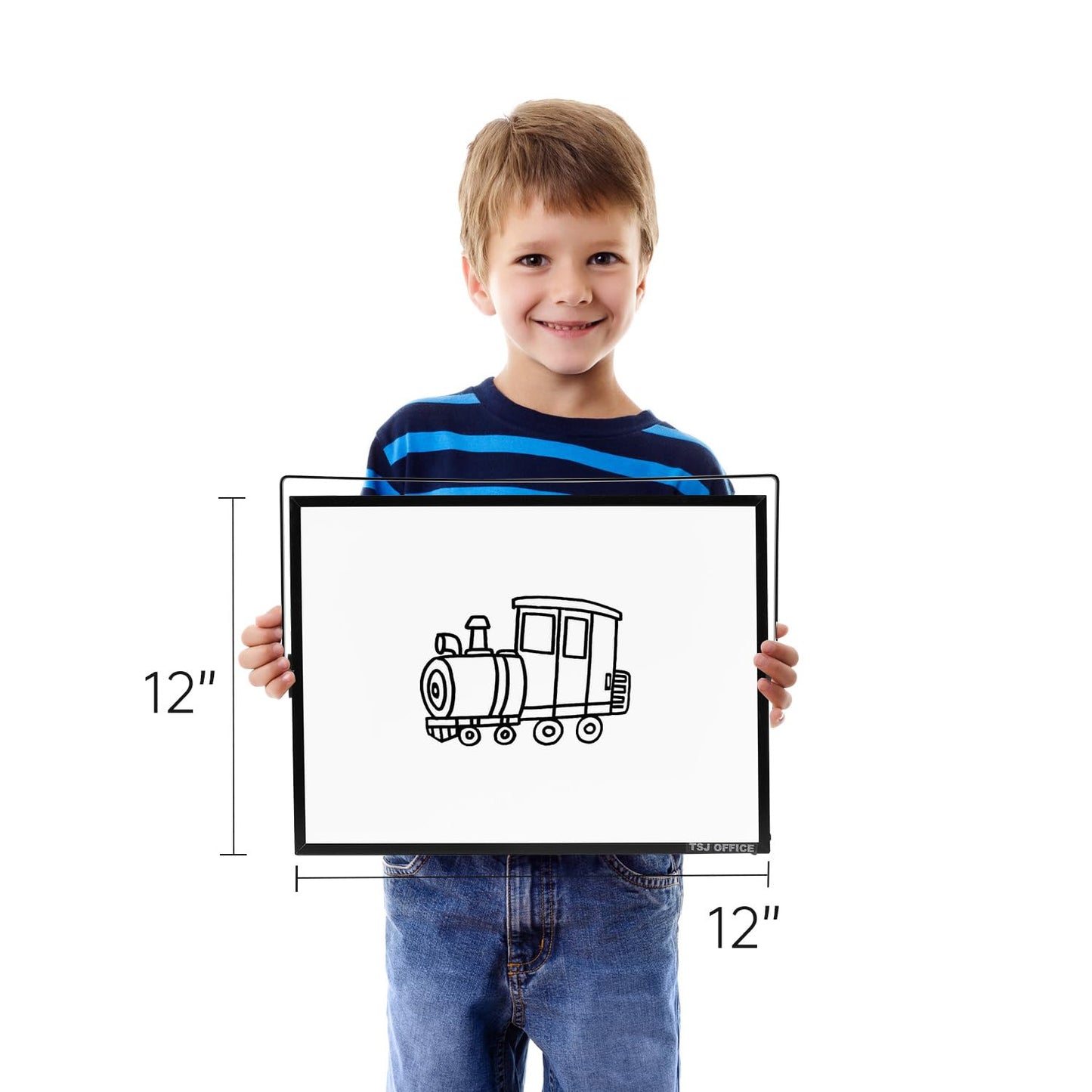 TSJ OFFICE Small White Board - 12 X 16 Inches Small Magnetic Dry Erase Board with Hooks for Wall, Desktop Whiteboard Stand 360 Degrees Revolving Double Sided for Office, Home, School, Black