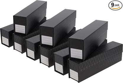 BCW QuickFold® Card Storage Boxes for Magnetics & Toploaders – 9 Pack | Trading Card Holder Box with Magnetic Closure | Easy Fold Assembly for Sports and TCG Cards