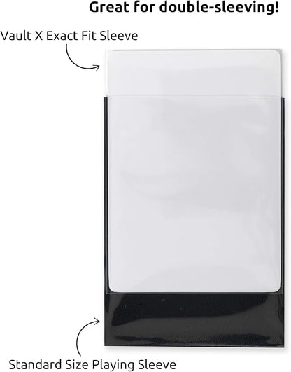 Vault X Exact Fit Sleeves (500 Pack) Perfect Inner Sleeves for Trading Cards, Clear