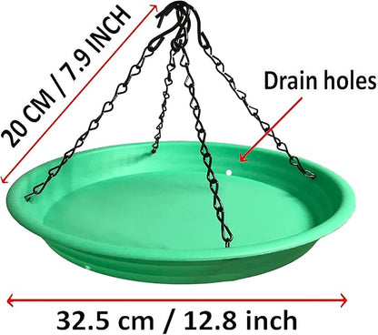 Bird Seed Catcher Tray Platform Feeder Hanging Tray - Fits Most feeders Catches Most Falling Seed and Husk, Bird Feeders and Accessories for Attracting Birds Outdoors, Backyard, Garden (Green)