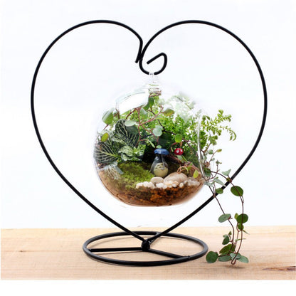CXLE Ornament Display Stand, Ornament Stand Holder Iron Pothook Stand for Hanging Glass Globe Air Plant Terrarium, Witch Ball, Christmas Ornament and Home Wedding Decoration