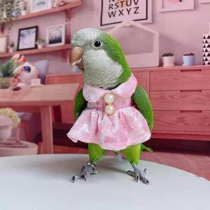 Bird Costume Bird Diaper Flight Suit Parrot Velvet Fleece Skirt Clothes Cosplay Photo Prop for Conure Lovebird Parakeet Cockatiel Macaw Small Animals Apparel (White,Sulphur-Crested Cockatoo)
