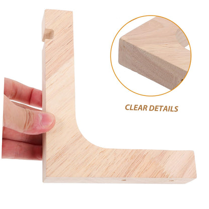 Luxshiny Wooden Plant Hangers 2pcs Plant Wall Hooks Heavy-Duty Indoor Outdoor Hanging Bracket for Flower Pots Natural Wood Finish