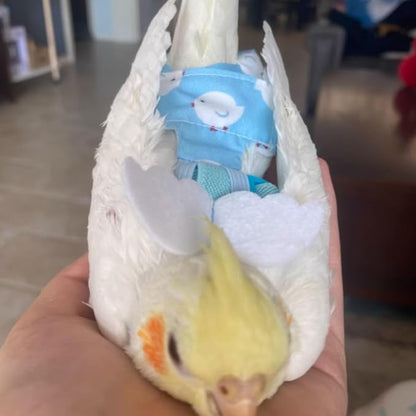 Adjustable Bird Diaper Harness Flight Suit Clothes with 80 Inch Flying Leash Rope for Parrots Conure Cockatiel (Yellow,XL)