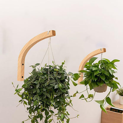 Kaxich 2 Pack Hanging Plant Hook, Wooden Wall Hooks Plant Hangers Indoor for Plants, Lanterns, Pot, Wind Chimes, Planter and Hanging Baskets