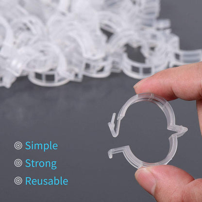 300Pcs Plastic Plant Clip, Plastic Trellis Plant Support Clips for Support, Garden Clips for Climbing Plants, Plastic Trellis Clips Plant Support Clips Vegetables Grape Vine Tomato Plant Fixing Clips