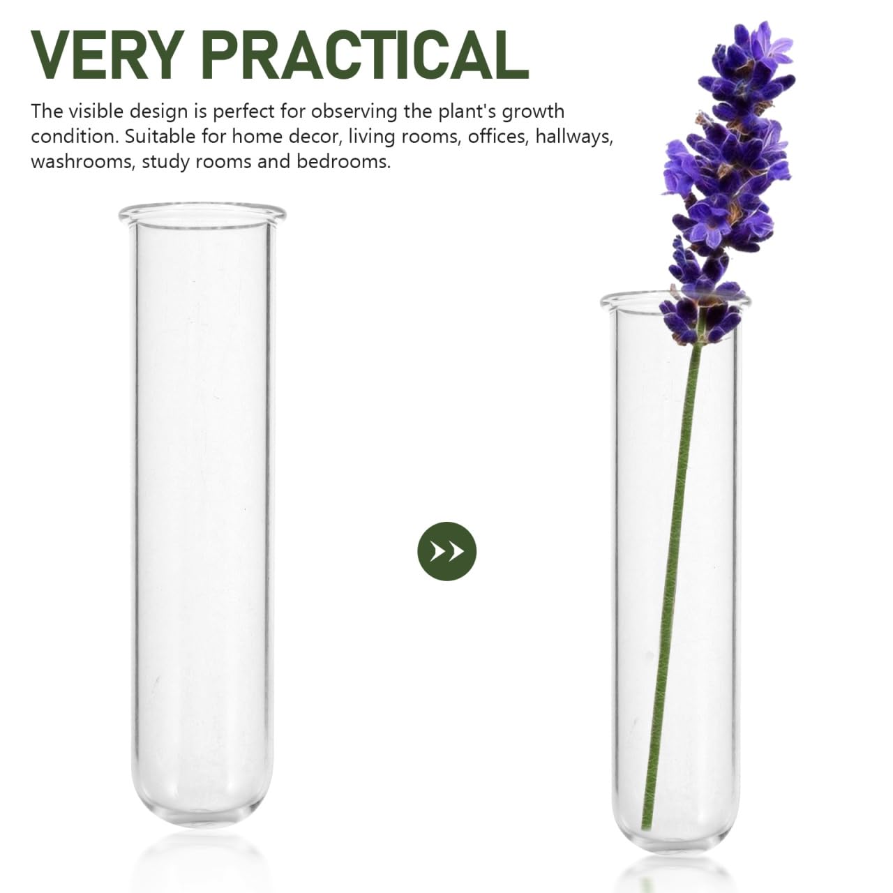 IWOWHERO 5Pcs Plant Propagation Station Glass Plant Test Tube Planter Pot Holder for Hydroponics for Home Office Planter Hanger Flower Vase Wall Decor Hydroponic Cuttings Clear