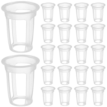 IWOWHERO 100 Pcs 1.77 Inch Slotted Net Pots Reusable Planting Cups for Hydroponic Grow Systems Small Mesh Nursery Baskets for Seedling Cultivation Home Gardening Vegetables Flowers